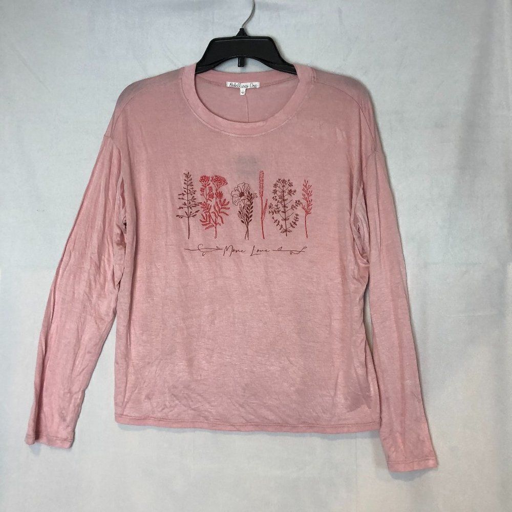 Rebellious One "More Love" Long Sleeve blouse Pink Size S. RS